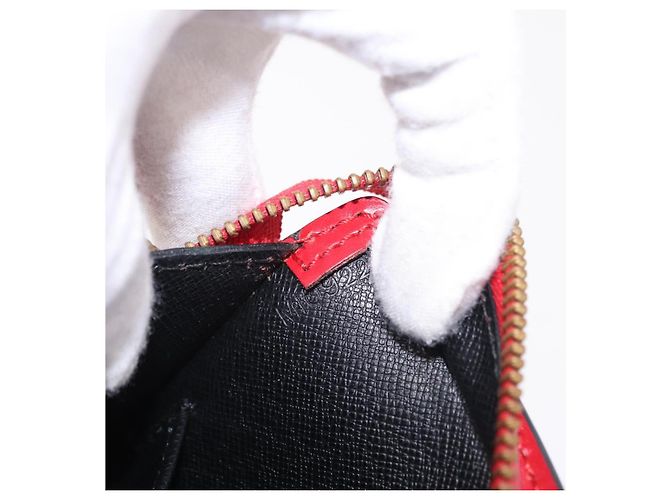 LOUIS VUITTON Epi Sac Triangle Hand Bag Red M52097 LV Auth 206342 Rot - Ansicht 12