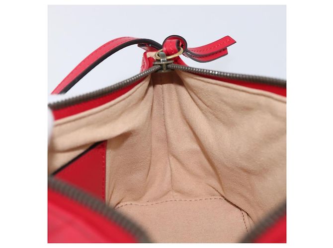 Borsa GUCCI GG Marmont in pelle rossa e oro 739166 Auth ka6352V Rosso D'oro - vista 21