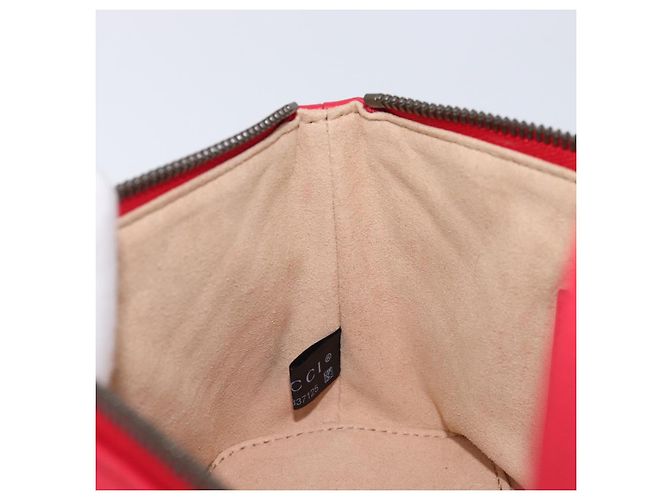 Borsa GUCCI GG Marmont in pelle rossa e oro 739166 Auth ka6352V Rosso D'oro - vista 22
