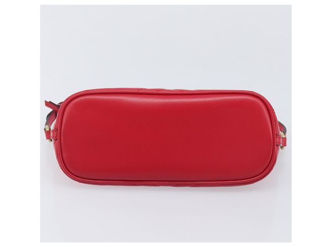Borsa GUCCI GG Marmont in pelle rossa e oro 739166 Auth ka6352V Rosso D'oro - vista 5