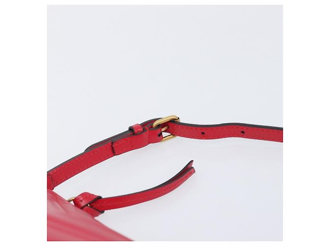 Borsa GUCCI GG Marmont in pelle rossa e oro 739166 Auth ka6352V Rosso D'oro - vista 8