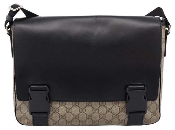 Borsa a tracolla GUCCI GG Supreme PVC Beige Silver 406367 Auth 204922 Argento - vista 13