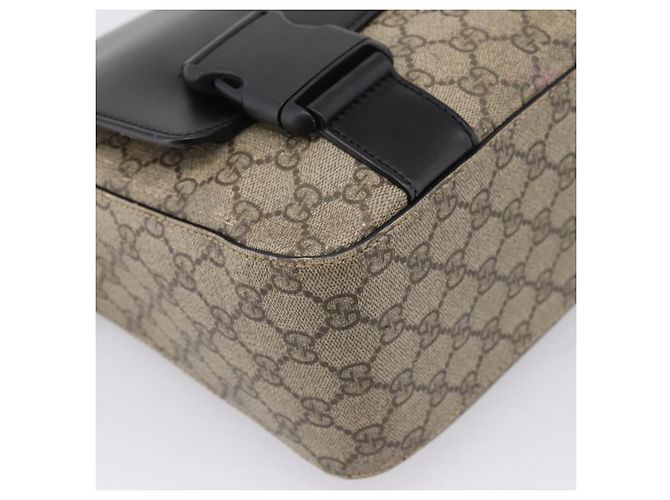 Borsa a tracolla GUCCI GG Supreme PVC Beige Silver 406367 Auth 204922 Argento - vista 15
