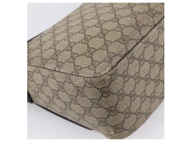 Borsa a tracolla GUCCI GG Supreme PVC Beige Silver 406367 Auth 204922 Argento - vista 17