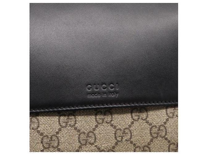 Borsa a tracolla GUCCI GG Supreme PVC Beige Silver 406367 Auth 204922 Argento - vista 18