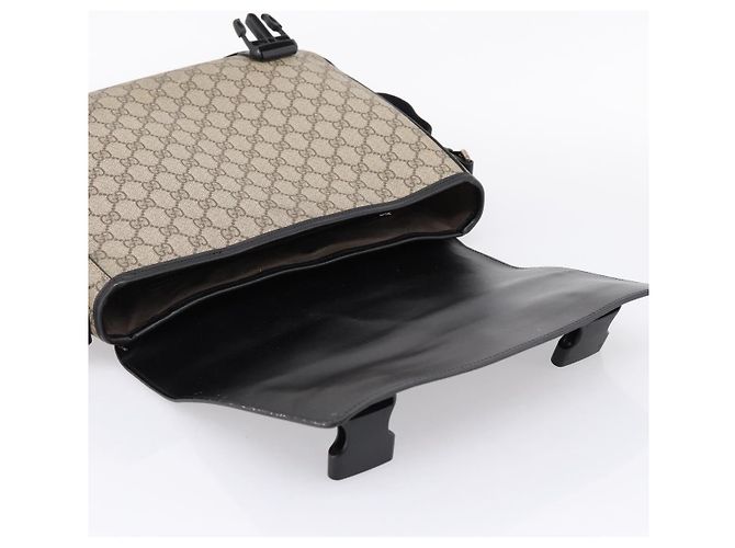 Borsa a tracolla GUCCI GG Supreme PVC Beige Silver 406367 Auth 204922 Argento - vista 19