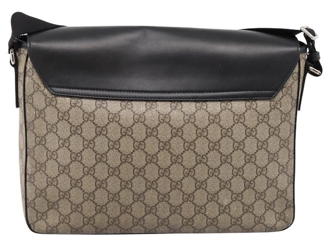 Borsa a tracolla GUCCI GG Supreme PVC Beige Silver 406367 Auth 204922 Argento - vista 2
