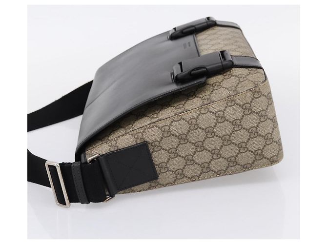 Borsa a tracolla GUCCI GG Supreme PVC Beige Silver 406367 Auth 204922 Argento - vista 3