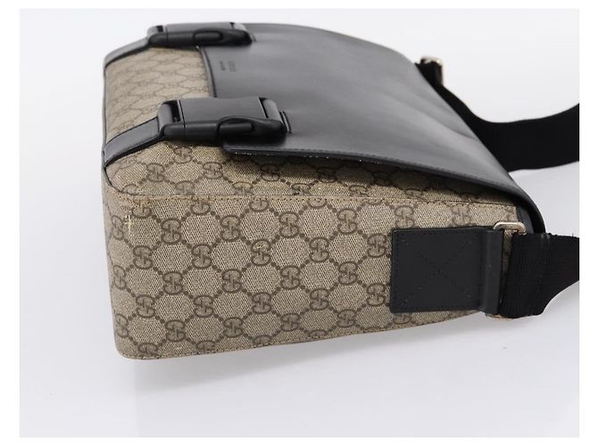Borsa a tracolla GUCCI GG Supreme PVC Beige Silver 406367 Auth 204922 Argento - vista 4