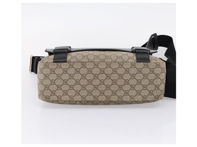 Borsa a tracolla GUCCI GG Supreme PVC Beige Silver 406367 Auth 204922 Argento - vista 5