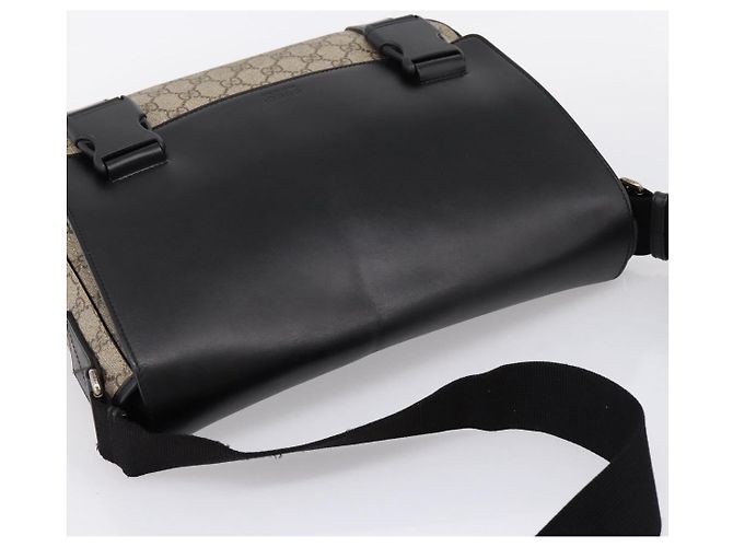 Borsa a tracolla GUCCI GG Supreme PVC Beige Silver 406367 Auth 204922 Argento - vista 6