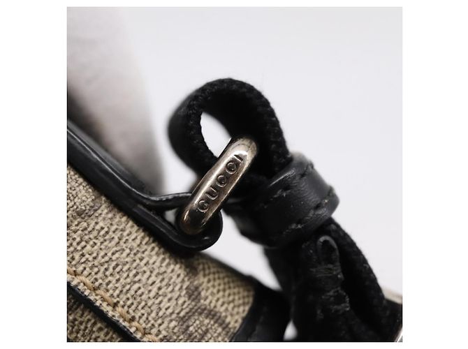 Borsa a tracolla GUCCI GG Supreme PVC Beige Silver 406367 Auth 204922 Argento - vista 9