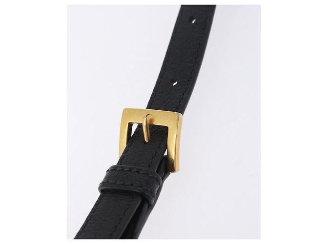 Borsa a tracolla Miu Miu Madras in pelle nera e oro Auth 203815 Nero D'oro - vista 15