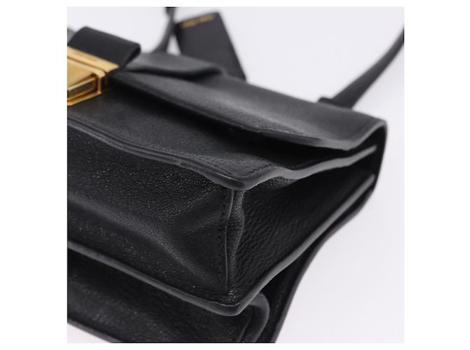 Borsa a tracolla Miu Miu Madras in pelle nera e oro Auth 203815 Nero D'oro - vista 17