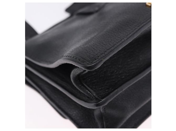 Borsa a tracolla Miu Miu Madras in pelle nera e oro Auth 203815 Nero D'oro - vista 18