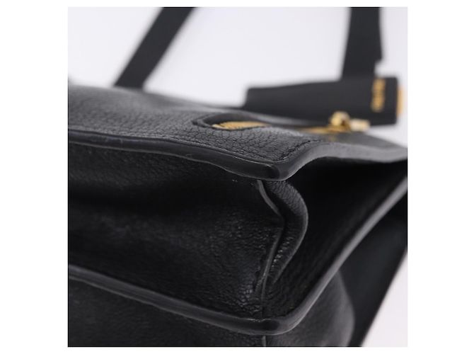 Borsa a tracolla Miu Miu Madras in pelle nera e oro Auth 203815 Nero D'oro - vista 19