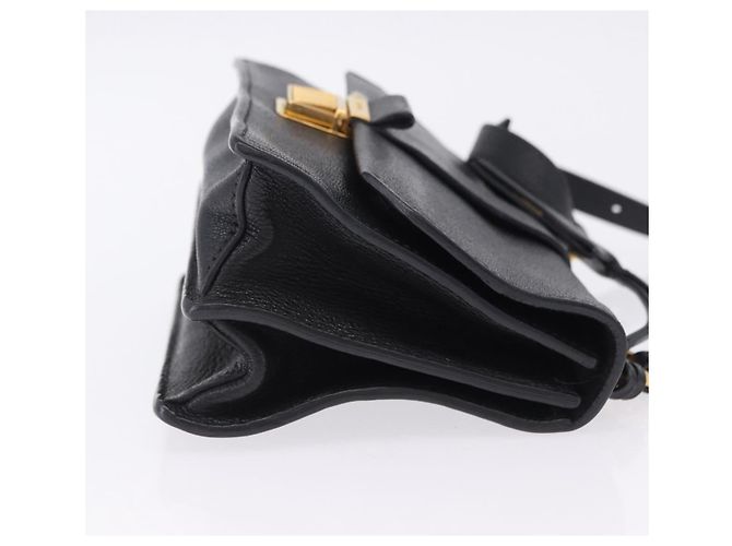 Borsa a tracolla Miu Miu Madras in pelle nera e oro Auth 203815 Nero D'oro - vista 4