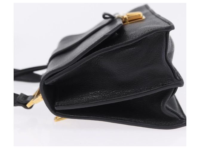 Borsa a tracolla Miu Miu Madras in pelle nera e oro Auth 203815 Nero D'oro - vista 5