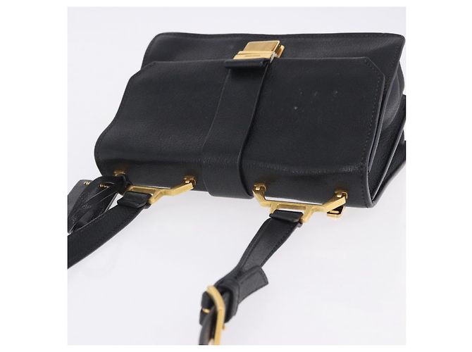 Borsa a tracolla Miu Miu Madras in pelle nera e oro Auth 203815 Nero D'oro - vista 7