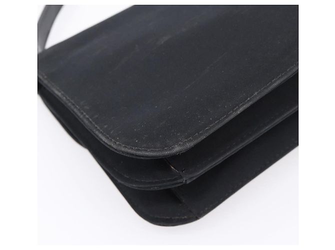 Borsa a tracolla FENDI Mamma Baguette in jersey di cotone Nero Argento Auth 204836 - vista 17