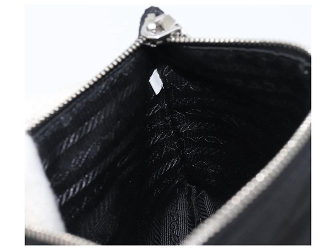 Bolso PRADA Nylon Negro Plata Auth bs37334 - vista 18