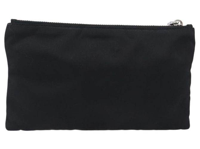 Bolso PRADA Nylon Negro Plata Auth bs37334 - vista 2