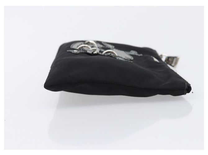 Bolso PRADA Nylon Negro Plata Auth bs37334 - vista 3