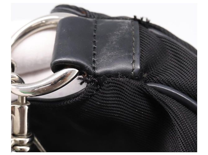 Borsa a mano GUCCI Bamboo Nylon 2way Nero Argento 001 1577 2615 Auth ep16156 - vista 10