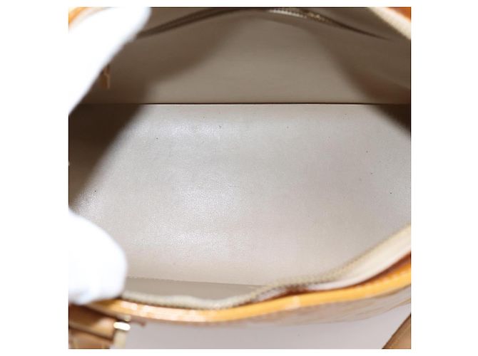 Bolso de mano LOUIS VUITTON Monogram Vernis Houston Beige M91004 LV Auth ep15897 - vista 11