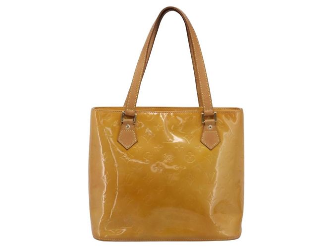 Bolso de mano LOUIS VUITTON Monogram Vernis Houston Beige M91004 LV Auth ep15897 - vista 13