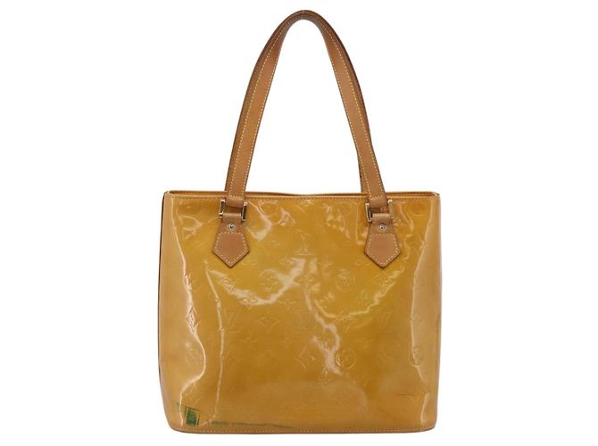 Bolso de mano LOUIS VUITTON Monogram Vernis Houston Beige M91004 LV Auth ep15897 - vista 2