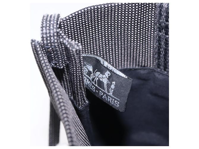Hermès HERMES Her Line Pochette Shoulder Bag Canvas Gray Auth 205873V Braun - vista 18