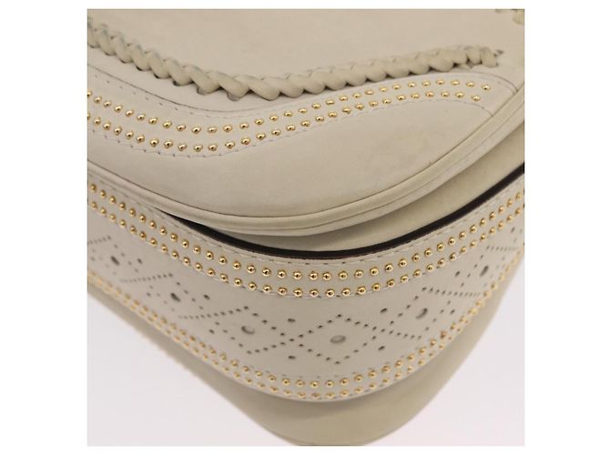 Borsa GUCCI New Bamboo in pelle 2way Ivory Gold 263970 Auth 206395M D'oro Crudo - vista 20