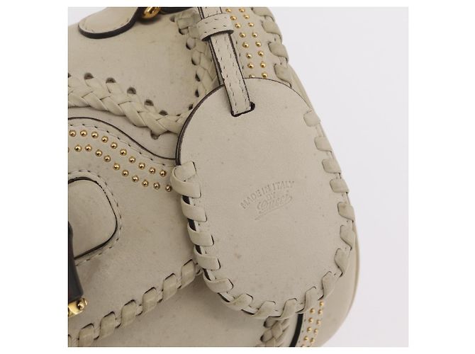 Borsa GUCCI New Bamboo in pelle 2way Ivory Gold 263970 Auth 206395M D'oro Crudo - vista 23