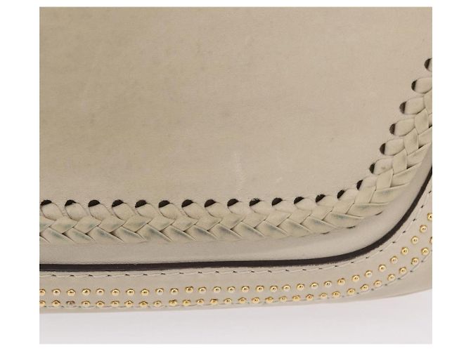 Borsa GUCCI New Bamboo in pelle 2way Ivory Gold 263970 Auth 206395M D'oro Crudo - vista 3