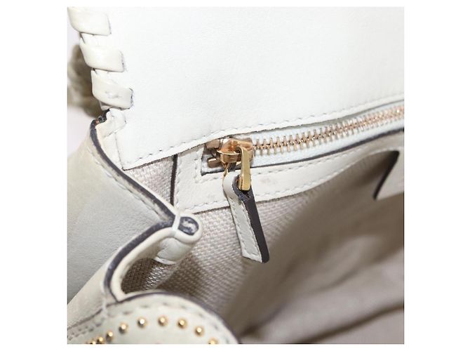 Borsa GUCCI New Bamboo in pelle 2way Ivory Gold 263970 Auth 206395M D'oro Crudo - vista 31