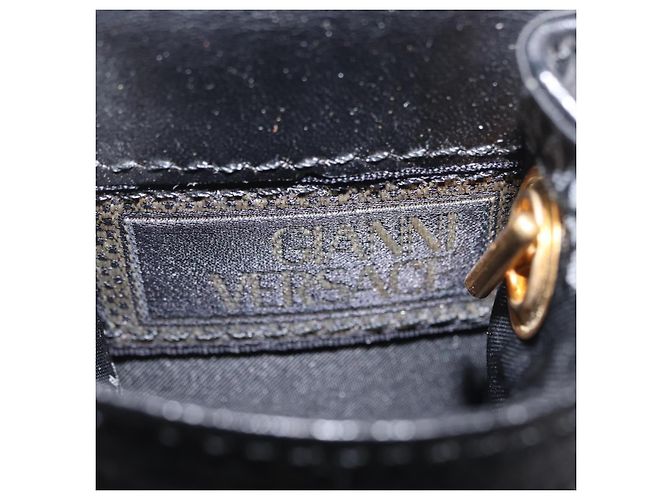 Portacigarette Gianni Versace in pelle nera e oro Auth ka6329 Nero D'oro - vista 11