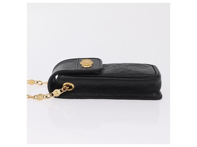 Portacigarette Gianni Versace in pelle nera e oro Auth ka6329 Nero D'oro - vista 4