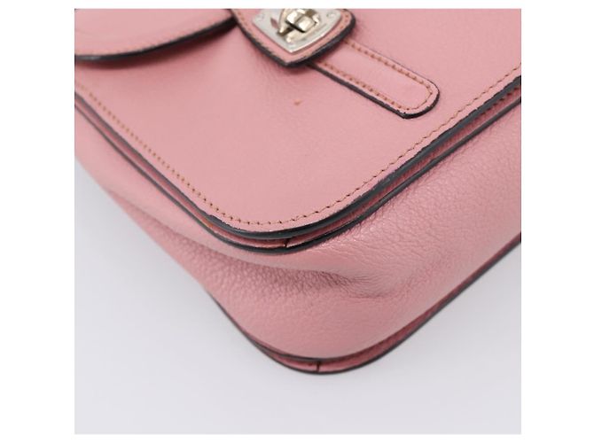 Bolsa de Mão Miu Miu em Couro 2way Rosa Prata Auth mr2964A - vista 15