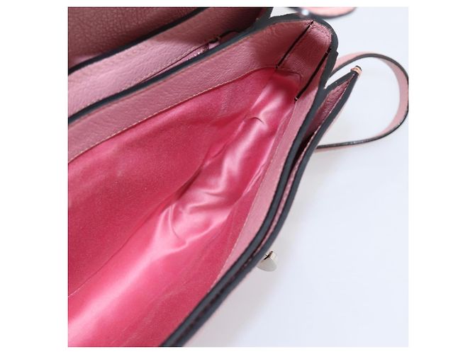 Bolsa de Mão Miu Miu em Couro 2way Rosa Prata Auth mr2964A - vista 22