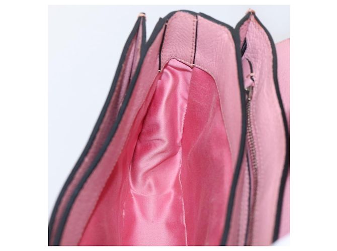 Bolsa de Mão Miu Miu em Couro 2way Rosa Prata Auth mr2964A - vista 23