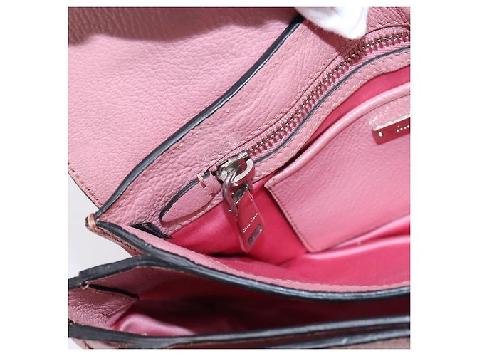 Bolsa de Mão Miu Miu em Couro 2way Rosa Prata Auth mr2964A - vista 25