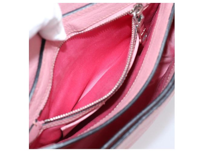 Bolsa de Mão Miu Miu em Couro 2way Rosa Prata Auth mr2964A - vista 26
