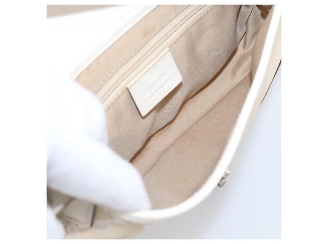 Borsa a tracolla GUCCI GG Canvas Jackie Beige Silver 007 2038 Auth ep16210A Argento - view 11