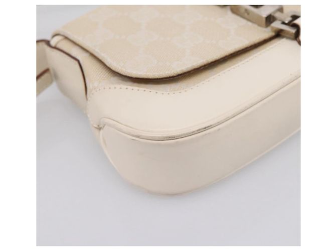 Borsa a tracolla GUCCI GG Canvas Jackie Beige Silver 007 2038 Auth ep16210A Argento - view 14