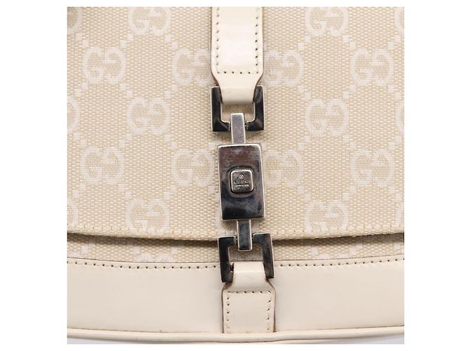 Borsa a tracolla GUCCI GG Canvas Jackie Beige Silver 007 2038 Auth ep16210A Argento - view 17