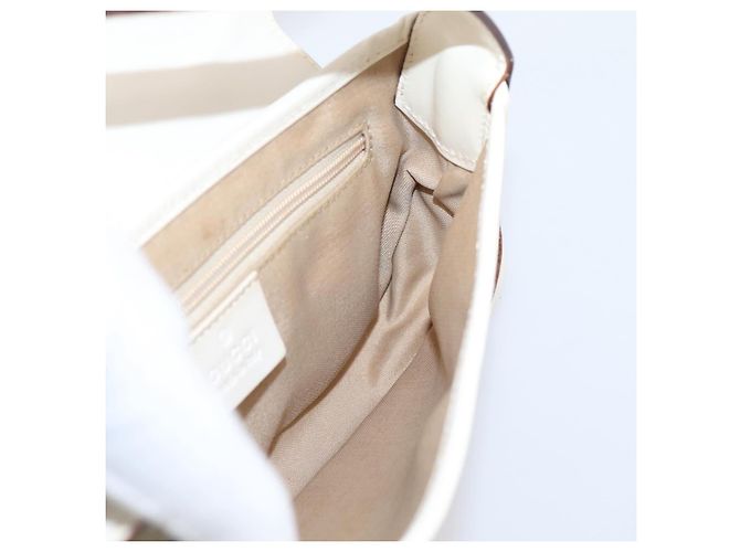Borsa a tracolla GUCCI GG Canvas Jackie Beige Silver 007 2038 Auth ep16210A Argento - view 19