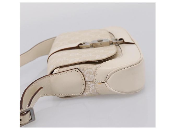Borsa a tracolla GUCCI GG Canvas Jackie Beige Silver 007 2038 Auth ep16210A Argento - view 3