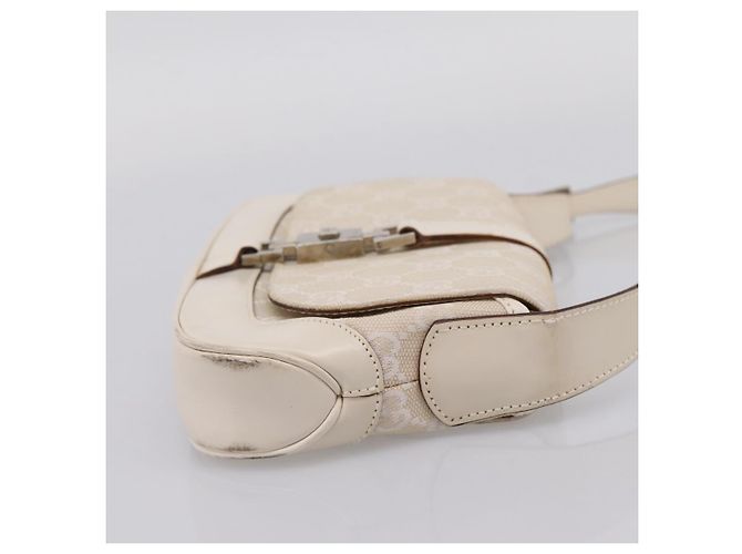 Borsa a tracolla GUCCI GG Canvas Jackie Beige Silver 007 2038 Auth ep16210A Argento - view 4
