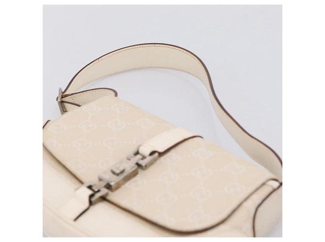 Borsa a tracolla GUCCI GG Canvas Jackie Beige Silver 007 2038 Auth ep16210A Argento - view 8